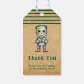 かわいいフランケンシュタインハロウィーン誕生日ボーイパーティー ギフトタグ (裏面)