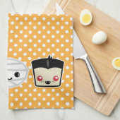 かわいいフランケンシュタインミムミドラキュラキッチンタオル キッチンタオル (四つ折り)