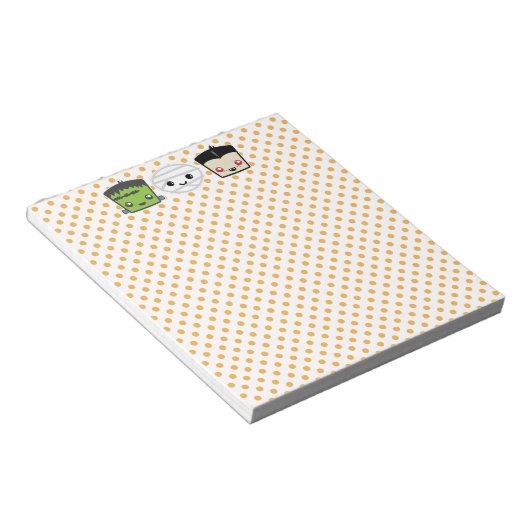 かわいいフランケンシュタインムミードラキュラメモ帳 ノートパッド (アングル)