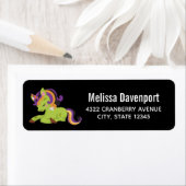 かわいいフランケンシュタインユニコーンハロウィンスケッチ ラベル (インサイチュ)