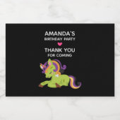 かわいいフランケンシュタインユニコーンハロウィン誕生日 スパークリングワインラベル (シングルラベル)