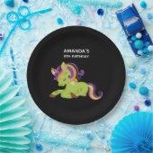 かわいいフランケンシュタインユニコーンハロウィン誕生日 ペーパープレート (パーティー)