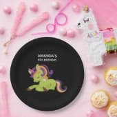 かわいいフランケンシュタインユニコーンハロウィン誕生日 ペーパープレート (パーティー)