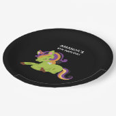 かわいいフランケンシュタインユニコーンハロウィン誕生日 ペーパープレート (アングル)