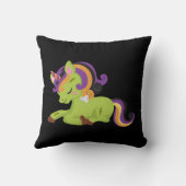 かわいいフランケンシュタインユニコーンハロウィーン クッション (裏面)