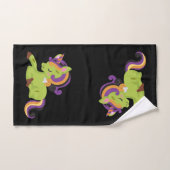 かわいいフランケンシュタインユニコーンハロウィーン バスタオルセット (ハンドタオル)