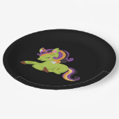 かわいいフランケンシュタインユニコーンハロウィーン ペーパープレート (アングル)