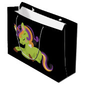 かわいいフランケンシュタインユニコーンハロウィーン ラージペーパーバッグ (正面アングル)