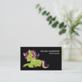 かわいいフランケンシュタインユニコーンハロウィーン 名刺 (スタンド正面)