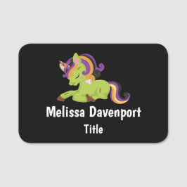 かわいいフランケンシュタインユニコーンハロウィーン 名札