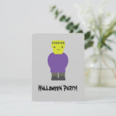 かわいいフランケンシュタイン ハロウィンパーティーの招待状 招待状 (スタンド正面)