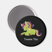 かわいいフランケンシュタイン・ユニコーンハロウィーンありがとう マグネット (正面/裏面)