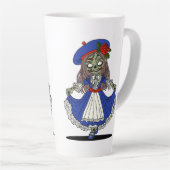 かわいいフランスのゾンビ カフェラテマグ (右アングル)