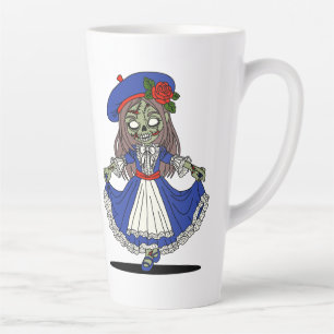 かわいいフランスのゾンビ カフェラテマグ