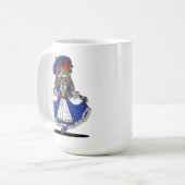 かわいいフランスのゾンビ コーヒーマグカップ (正面左)
