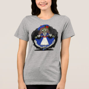 かわいいフランスのゾンビ トライブレンドTシャツ