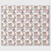 かわいいフランスのテーマ |フランスのランドマーク ラッピングペーパー (フラット)