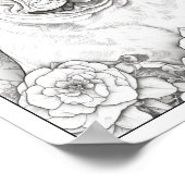 かわいいフランスのブルドッグぬりえポスター ポスター (角)