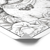 かわいいフランスのブルドッグぬりえポスター ポスター (角)