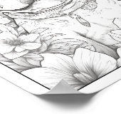 かわいいフランスのブルドッグぬりえポスター ポスター (角)