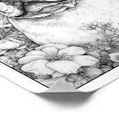 かわいいフランスのブルドッグぬりえポスター ポスター (角)