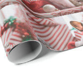 かわいいフランスのブルドッグのポストカード ラッピングペーパー (ロールコーナー)