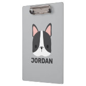 かわいいフランスのブルドッグの名パーソナライズされた前 クリップボード (左)