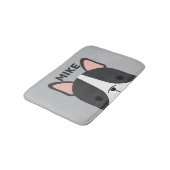 かわいいフランスのブルドッグの名パーソナライズされた前 バスマット (アングル)