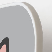 かわいいフランスのブルドッグの名パーソナライズされた前 ピックルボールラケット (左詳細)