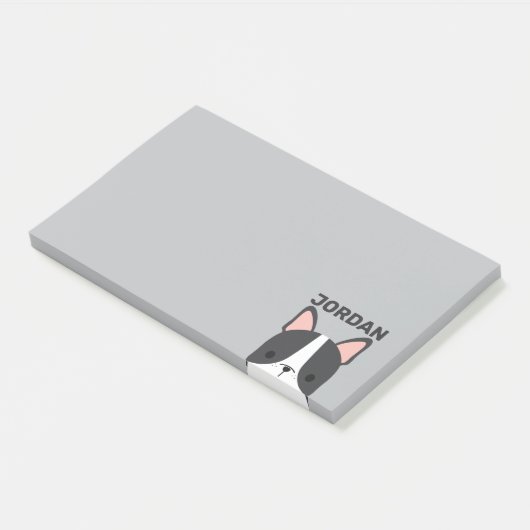 かわいいフランスのブルドッグの名パーソナライズされた前 ポストイット (アングル)