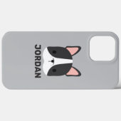 かわいいフランスのブルドッグの名パーソナライズされた前 Case-Mate iPhoneケース (裏面 (横))