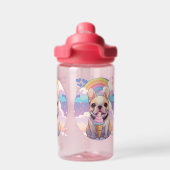 かわいいフランスのブルドッグアイスクリームレインボー ウォーターボトル (背面)