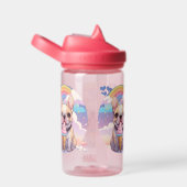 かわいいフランスのブルドッグアイスクリームレインボー ウォーターボトル (右面)