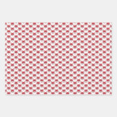 かわいいフランスのブルドッグアニメーションペット赤い白の黒 ラッピングペーパーシート (正面)