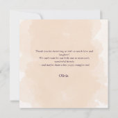 かわいいフランスのブルドッグ子犬ピンクの月の赤ちゃんシャワー サンキューカード (裏面)