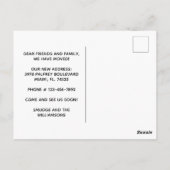 かわいいフランスのブルドッグ新しい住所はがき ポストカード (裏面)