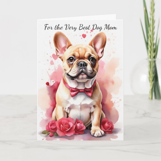 かわいいフランスのブルドッグ私の尻尾を鳴らす シーズンカード (正面)