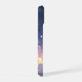 かわいいフランスのブルドッグ虹の空の雲 iPhone 15ケース (右側面)