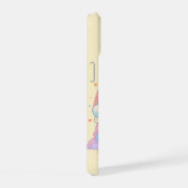 かわいいフランスのブルドッグ虹の雲 iPhone 15ケース (右側面)