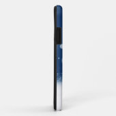 かわいいフランスのブルドッグ雪スターブルークリスマス Case-Mate iPhoneケース (裏面/右)