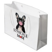 かわいいフランスのブルドッグ ラージペーパーバッグ (裏面アングル)