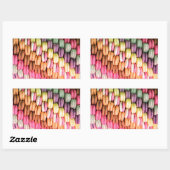 かわいいフランスのマカロンCookie 長方形シール (シート)