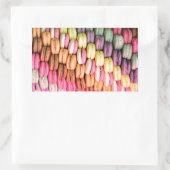 かわいいフランスのマカロンCookie 長方形シール (バッグ)