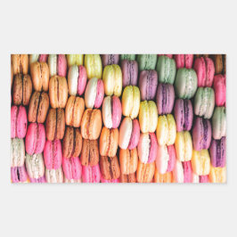 かわいいフランスのマカロンCookie 長方形シール