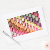 かわいいフランスのマカロンCookie 長方形シール (封筒)