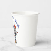 かわいいフランスのマンガ動物のパーソナライズ誕生日 紙コップ (左)