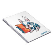 かわいいフランスの愛犬、服を着たおもしろい動物 ノートブック (右側)