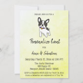 *～* かわいいフランス人 フレンチブルドッグ イベント招待 招待状 (裏面)