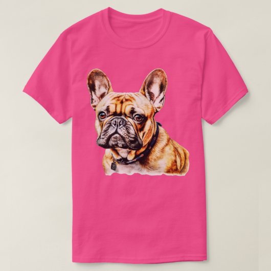 かわいいフランス犬 Tシャツ (デザイン正面)