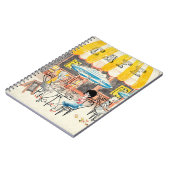 かわいいフランスCafé場面スケッチ ノートブック (左側)